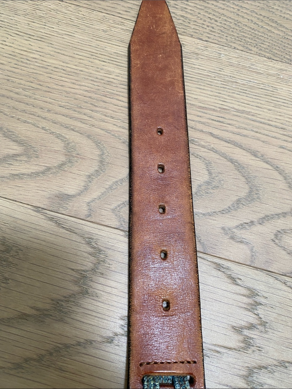 Leather Braided Accent Belt - Brown - Picture 6 of 7